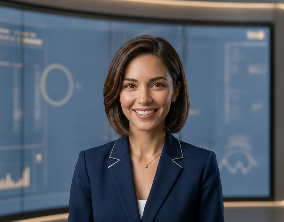 Crystal, the AI employee, in a modern operations hub