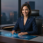 Crystal Wolf seated at an operations desk pausing at an approval gate