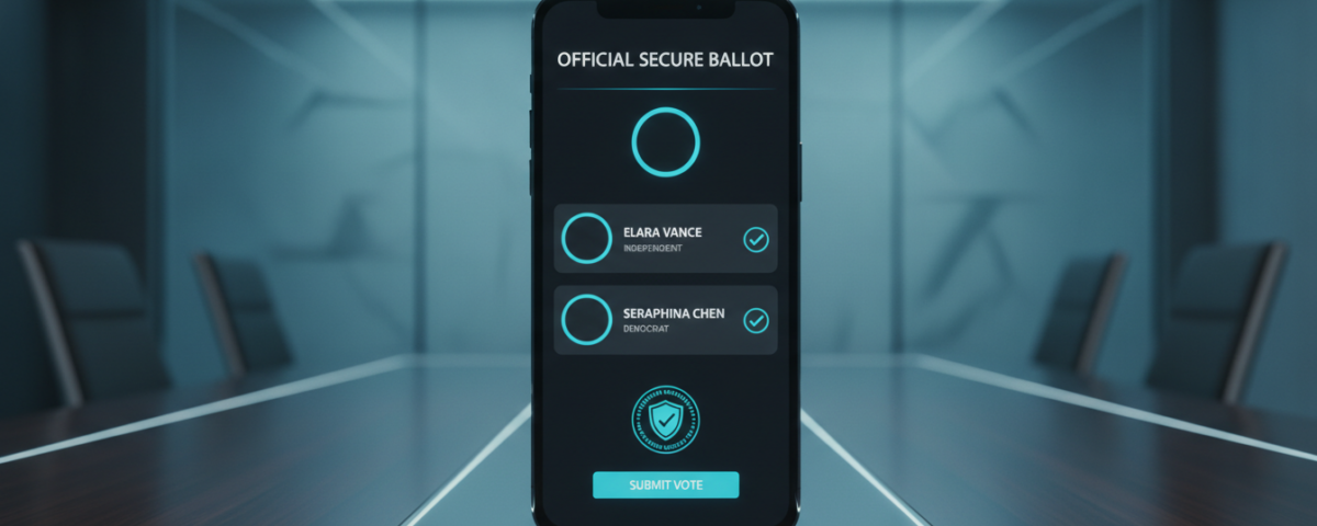 Secure Digital Voting Ballot Interface on Mobile Device - WEVS