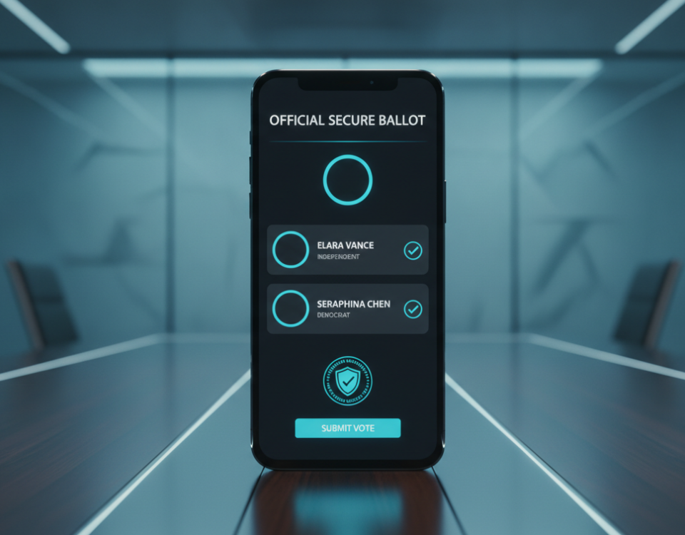 Secure Digital Voting Ballot Interface on Mobile Device - WEVS